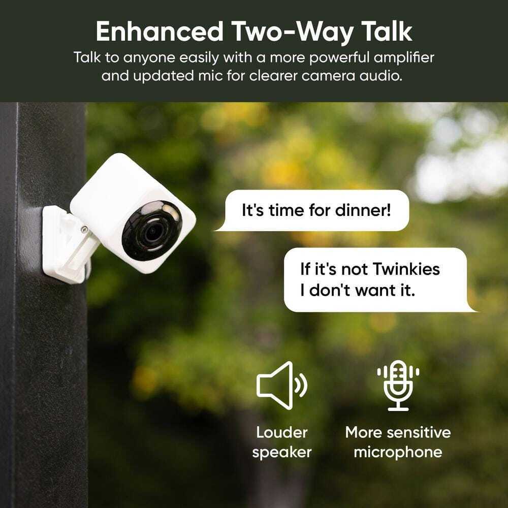 Wyze Cam v4 Wi-Fi 2.5K QHD Indoor/Outdoor Plug-In Smart Home Security Camera